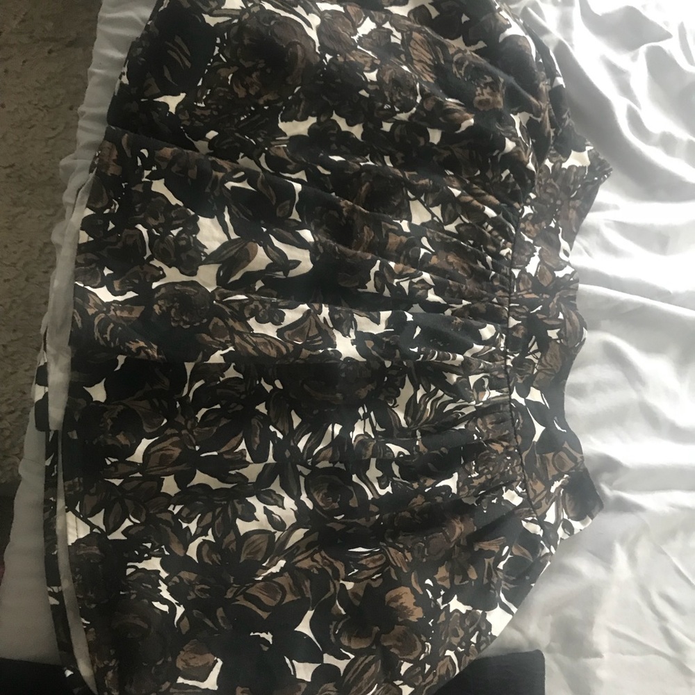 Brown flowery skirt
